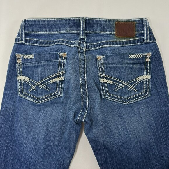 Bke Starlite Flare Jeans Bootcut Women Size 26R Hippie Western Cowgirl Cowboy - Picture 10 of 12